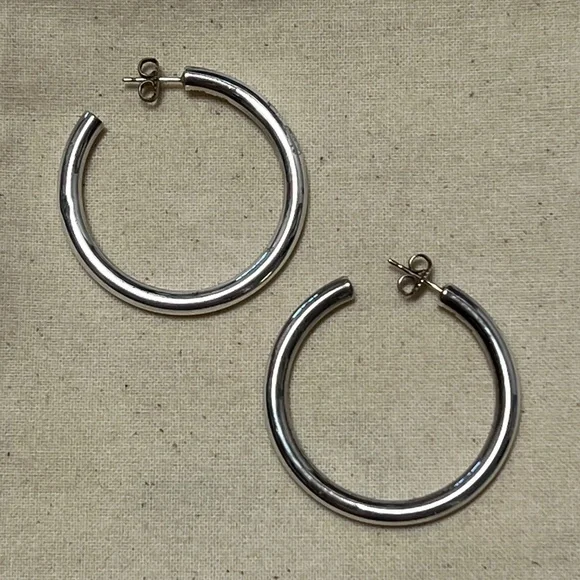 James Avery Fiesta Hoops Sterling Silver Earrings Large - Picture 5 of 6